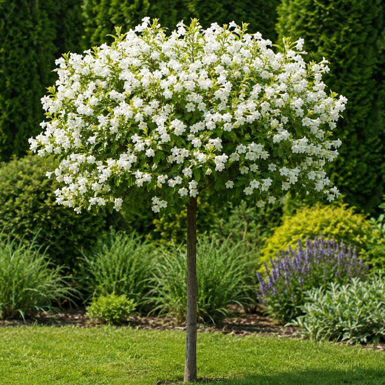Obrázok Vajgela kvetnatá (Weigela florida) ´CANDIDA´ - výška 110-140 cm, kont. C4L - NA KMIENKU